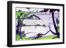 Flax Fields, Rayne, 2003-Derek Crow-Framed Giclee Print