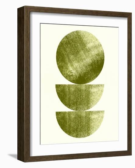 Flaxen Half Moons and Full Moon-Eline Isaksen-Framed Art Print