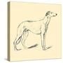 Flaxman The Greyhound-Lucy Dawson-Stretched Canvas