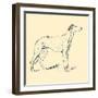 Flaxman The Greyhound-Lucy Dawson-Framed Art Print