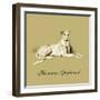 Flaxman The Greyhound-Lucy Dawson-Framed Art Print