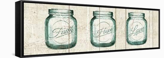 Flea Market Mason Jars Panel I V.2-Hugo Wild-Framed Stretched Canvas