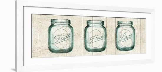 Flea Market Mason Jars Panel I V.2-Hugo Wild-Framed Premium Giclee Print