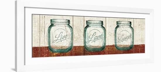 Flea Market Mason Jars Panel II Table-Hugo Wild-Framed Art Print