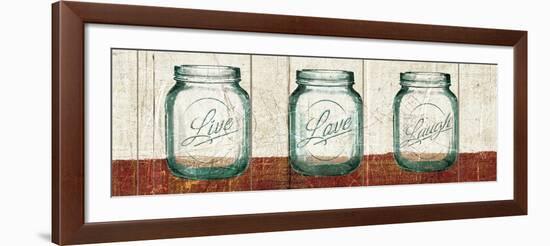 Flea Market Mason Jars Panel II Table-Hugo Wild-Framed Art Print