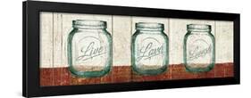 Flea Market Mason Jars Panel II Table-Hugo Wild-Framed Art Print