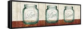 Flea Market Mason Jars Panel II Table-Hugo Wild-Framed Stretched Canvas