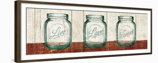 Flea Market Mason Jars Panel II Table-Hugo Wild-Framed Premium Giclee Print