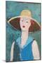 Flea Market Portrait II Blue v2-Avery Tillmon-Mounted Art Print