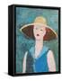 Flea Market Portrait II Blue-Avery Tillmon-Framed Stretched Canvas