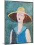 Flea Market Portrait II Blue-Avery Tillmon-Mounted Art Print