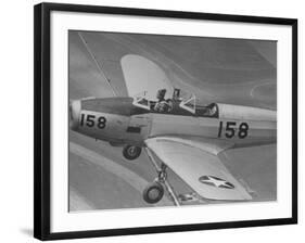 Fledgling Pilot of the Women's Flying Training Detachment Soloing in Her Pt 19 Army Trainer-Peter Stackpole-Framed Photographic Print