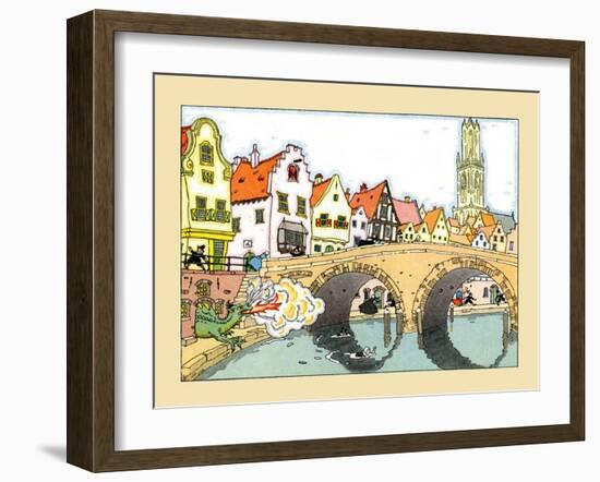 Fleeing The Dragon-Maud & Miska Petersham-Framed Art Print