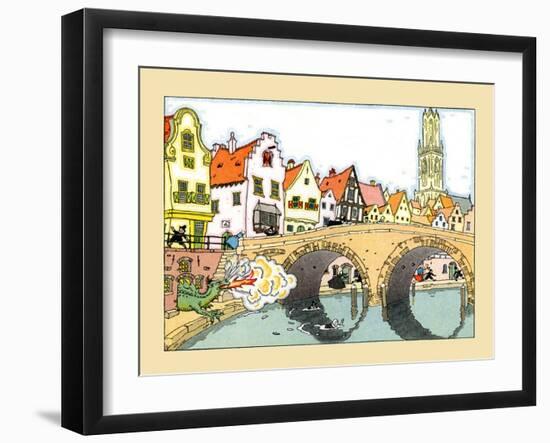 Fleeing The Dragon-Maud & Miska Petersham-Framed Art Print