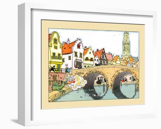 Fleeing The Dragon-Maud & Miska Petersham-Framed Art Print