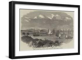 Fleet of Chinese Junks, with HMS Opossum, Preparing to Attack Pirates at How-Chow-null-Framed Giclee Print