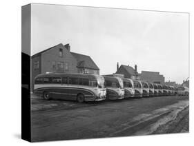 Fleet of Phillipsons Coaches, Goldthorpe, South Yorkshire, 1963-Michael Walters-Stretched Canvas