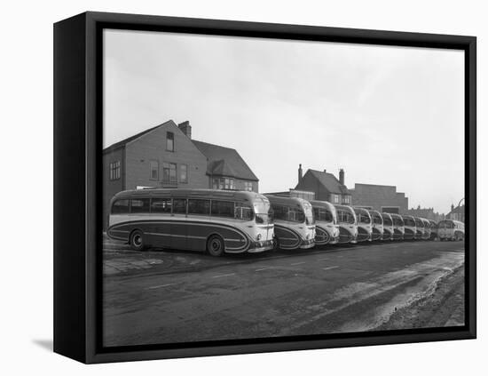 Fleet of Phillipsons Coaches, Goldthorpe, South Yorkshire, 1963-Michael Walters-Framed Stretched Canvas