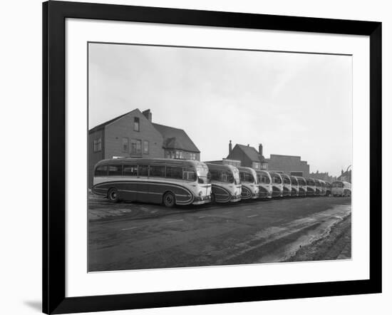 Fleet of Phillipsons Coaches, Goldthorpe, South Yorkshire, 1963-Michael Walters-Framed Photographic Print