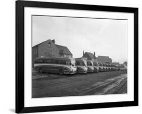 Fleet of Phillipsons Coaches, Goldthorpe, South Yorkshire, 1963-Michael Walters-Framed Photographic Print