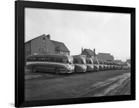 Fleet of Phillipsons Coaches, Goldthorpe, South Yorkshire, 1963-Michael Walters-Framed Photographic Print