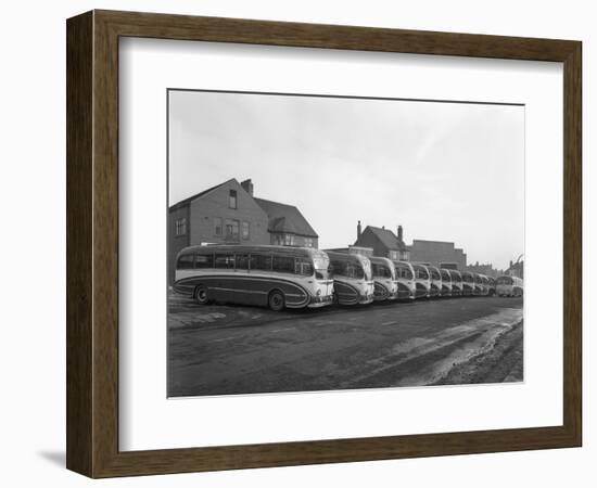 Fleet of Phillipsons Coaches, Goldthorpe, South Yorkshire, 1963-Michael Walters-Framed Photographic Print