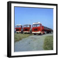 Fleet of Scania Lorries, Rotherham, South Yorkshire, 1972-Michael Walters-Framed Premium Photographic Print