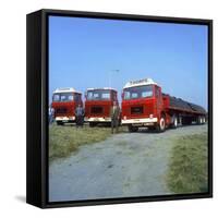 Fleet of Scania Lorries, Rotherham, South Yorkshire, 1972-Michael Walters-Framed Stretched Canvas