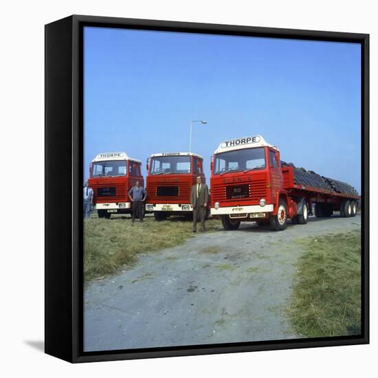 Fleet of Scania Lorries, Rotherham, South Yorkshire, 1972-Michael Walters-Framed Stretched Canvas