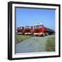 Fleet of Scania Lorries, Rotherham, South Yorkshire, 1972-Michael Walters-Framed Photographic Print