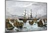 Fleet of Tea-Ships in the China Sea, c.1880-null-Mounted Giclee Print