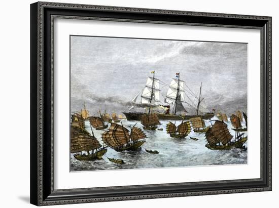 Fleet of Tea-Ships in the China Sea, c.1880-null-Framed Giclee Print