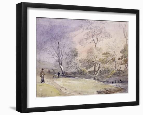 Fleet River, Hampstead, London, 1834-George Shepheard-Framed Giclee Print