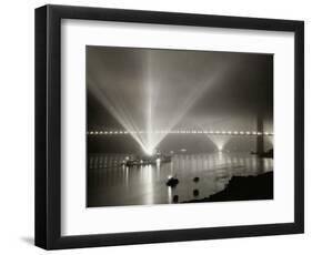 Fleet Sailing in Hudson River at Night-Philip Gendreau-Framed Photographic Print