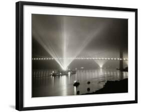 Fleet Sailing in Hudson River at Night-Philip Gendreau-Framed Photographic Print