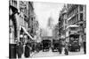 Fleet Street as Seen from Opposite Salisbury Court, London, 1926-1927-null-Stretched Canvas