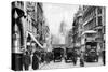 Fleet Street as Seen from Opposite Salisbury Court, London, 1926-1927-null-Stretched Canvas
