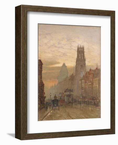 Fleet Street by Temple Bar, 1898-Herbert Menzies Marshall-Framed Giclee Print