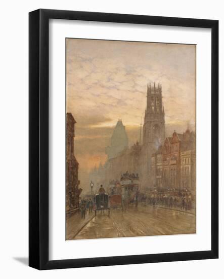 Fleet Street by Temple Bar-Herbert Menzies Marshall-Framed Giclee Print