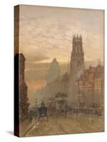 Fleet Street by Temple Bar-Herbert Menzies Marshall-Stretched Canvas