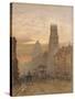 Fleet Street by Temple Bar-Herbert Menzies Marshall-Stretched Canvas