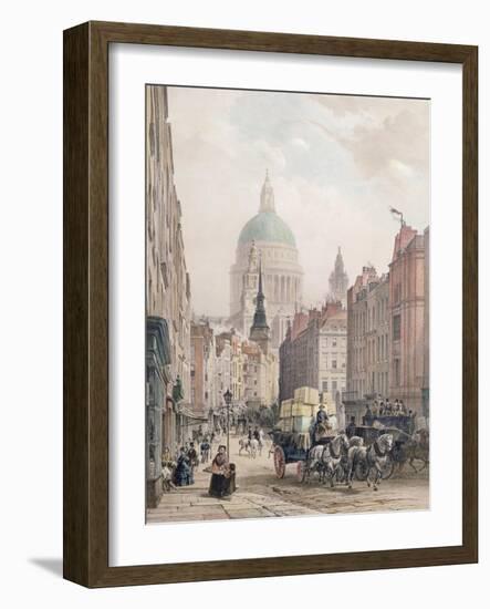 Fleet Street, C.1850-Louis Jules Arnout-Framed Giclee Print