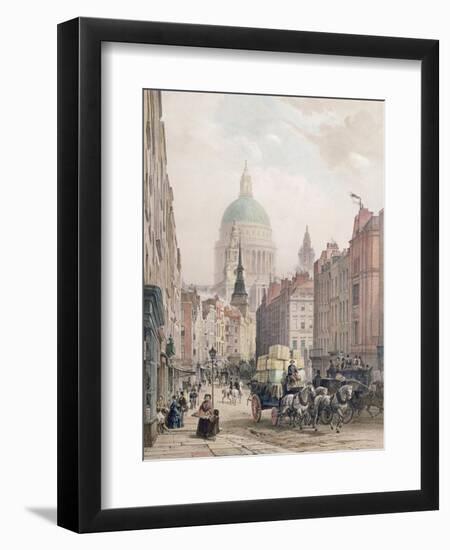 Fleet Street, C.1850-Louis Jules Arnout-Framed Giclee Print