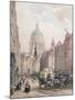 Fleet Street, C.1850-Louis Jules Arnout-Mounted Giclee Print