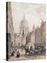 Fleet Street, C.1850-Louis Jules Arnout-Stretched Canvas