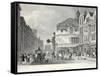 Fleet Street, from 'London and it's Environs in the Nineteenth Century'-Thomas Hosmer Shepherd-Framed Stretched Canvas