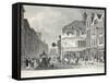 Fleet Street, from 'London and it's Environs in the Nineteenth Century'-Thomas Hosmer Shepherd-Framed Stretched Canvas