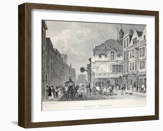 Fleet Street, from 'London and it's Environs in the Nineteenth Century'-Thomas Hosmer Shepherd-Framed Giclee Print