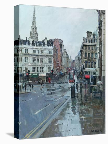 Fleet Street from Ludgate Hill, 2014-Peter Brown-Stretched Canvas