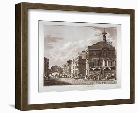 Fleet Street from St Dunstan in the West to Temple Bar, City of London, 1802-Joseph Constantine Stadler-Framed Giclee Print